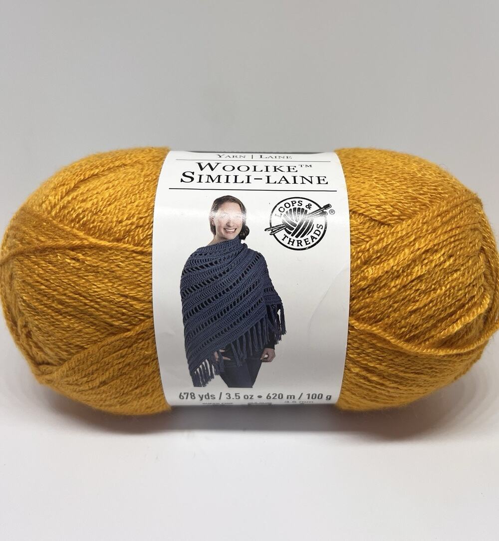 Loops & Threads Woolike Yarn, Golden Yellow